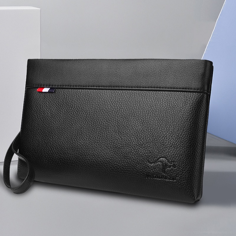 Leather Wallet Men - Bolso de mano para hombre, de