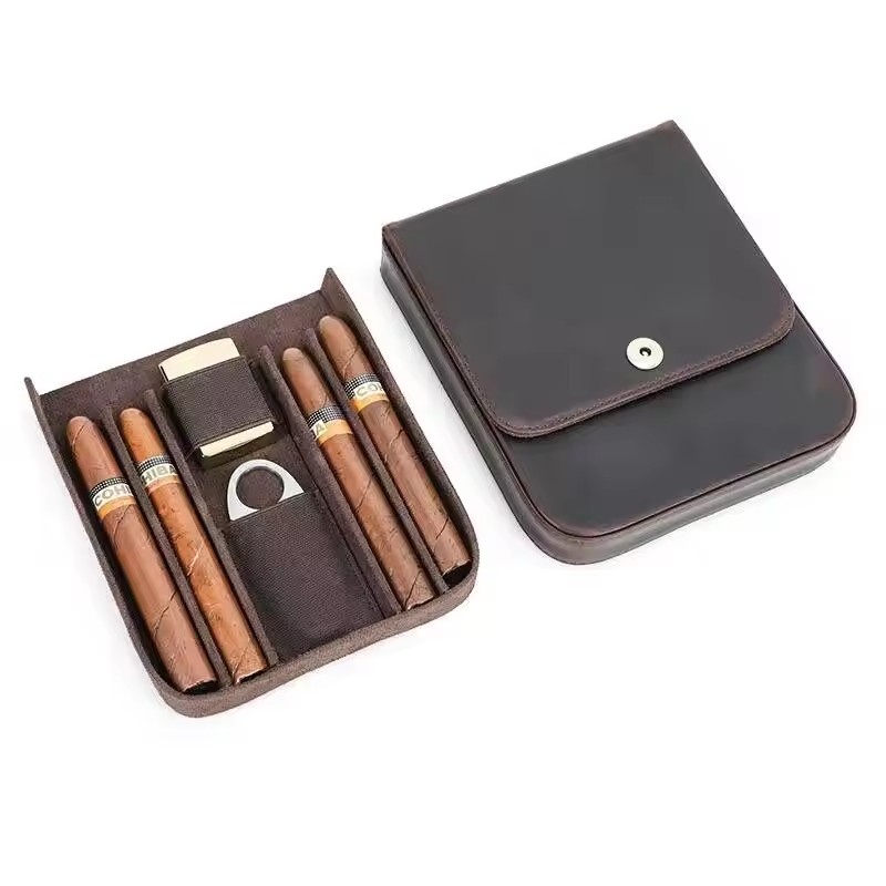 Premium Cigar Case - Estuche portátil para puros, humidor, diseño