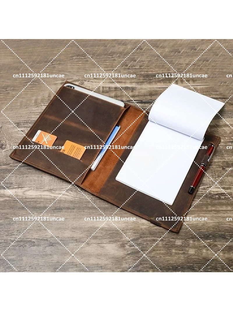 Leather Briefcase - Carpeta de Documentos Retro B5 de