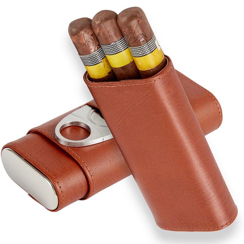 Premium Cigar Case - Kit Humidor Portátil para Cigarros, Estuche