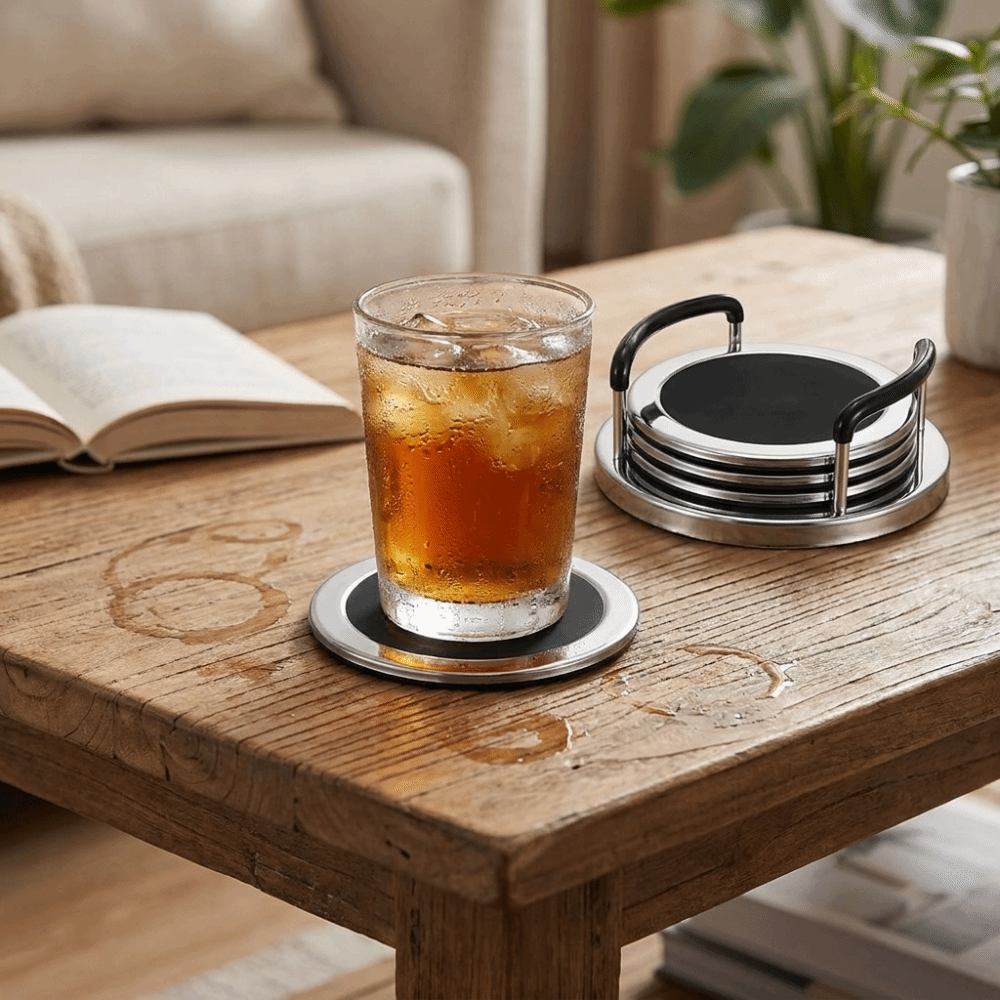 Juego de 6 Posavasos Redondos  - Marble Coaster Set reseña y precio