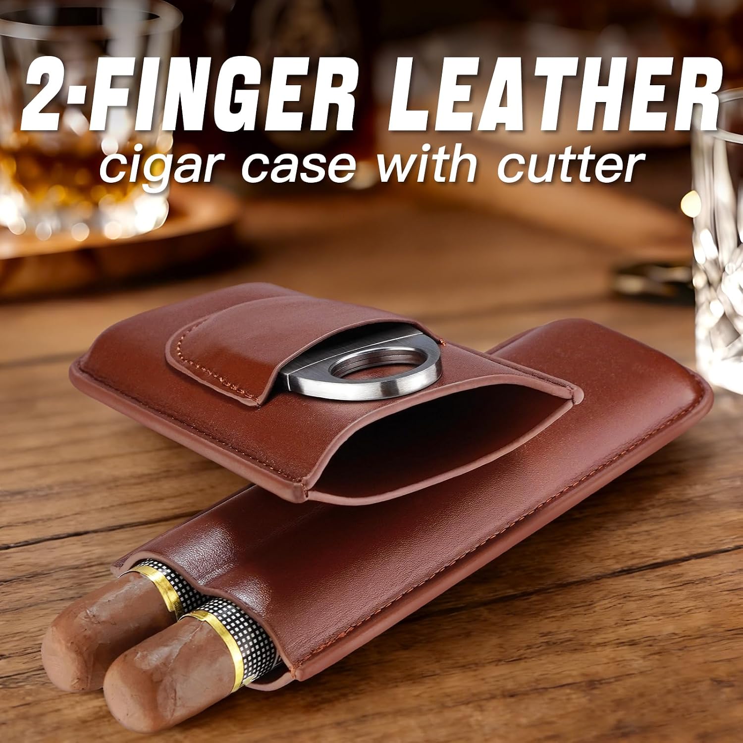 Estuche portátil de cuero para - Premium Cigar Case reseña y precio