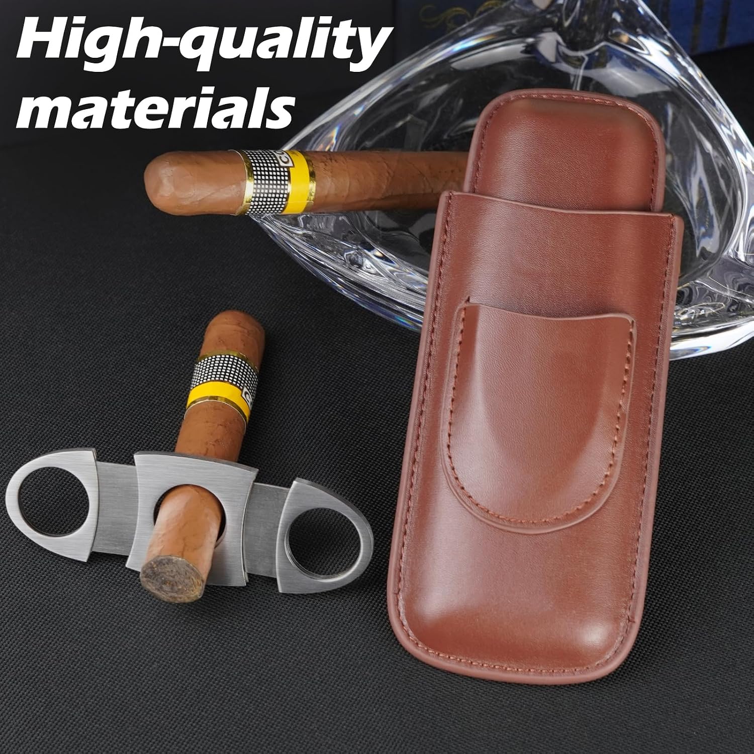 Estuche portátil de cuero para - Premium Cigar Case reseña y precio