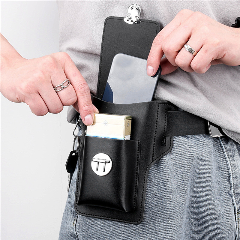 Bolso con cinturón para teléfo - Leather Wallet Men reseña y precio