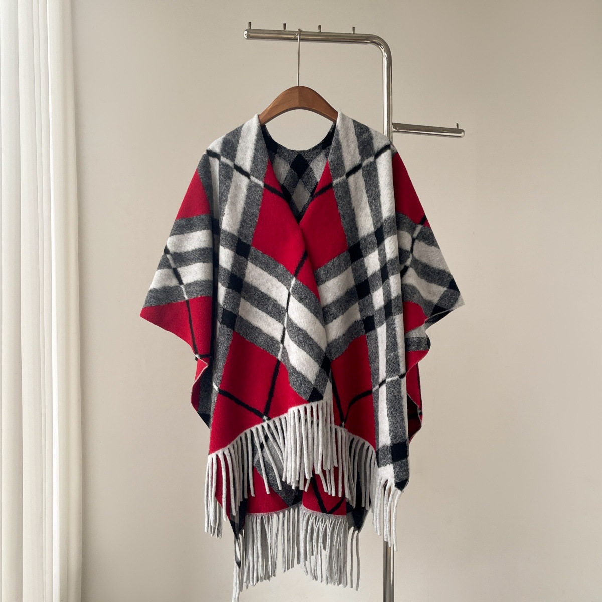 Poncho vintage a cuadros de in - Cashmere Scarf reseña y precio